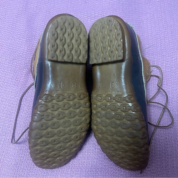 Vintage LL Bean Maine Hunting Shoe Unlined Brown Leather men’s 8 - Picture 8 of 9